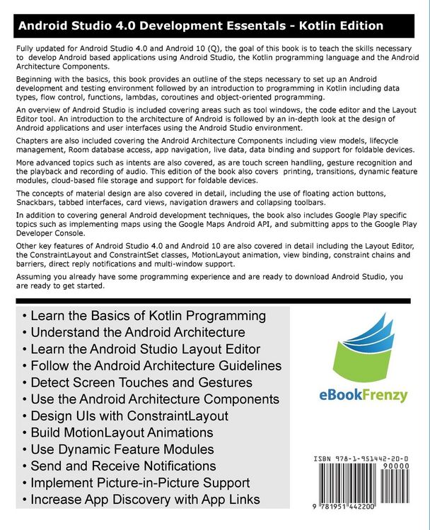 Produktbild: Android Studio 4.0 Development Essentials - Kotlin Edition
