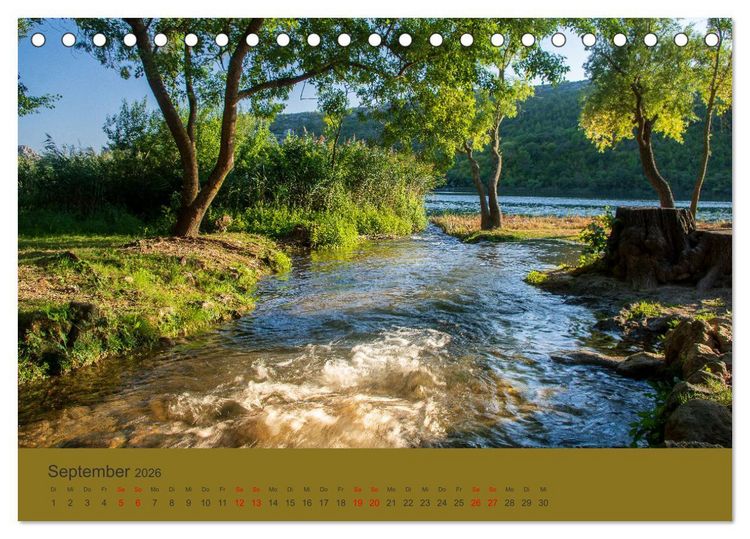 Produktbild: Nationalpark Krka - Wasser-Wunderwelt in Dalmatien (Tischkalender 2026 DIN A5 quer), CALVENDO Monatskalender
