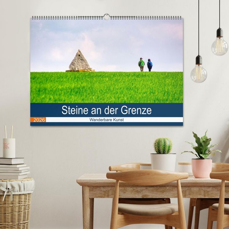 Produktbild: Steine an der Grenze - Wanderbare Kunst (Wandkalender 2026 DIN A2 quer), CALVENDO Monatskalender