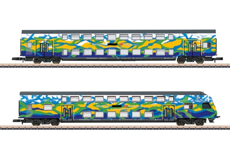 Produktbild: M&auml;rklin 87307 Z Doppelstockwagen-Set Touristik 2 der DB AG Doppelstock-Steuer- und Mittelwagen