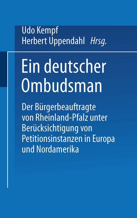 Produktbild: Ein deutscher Ombudsman