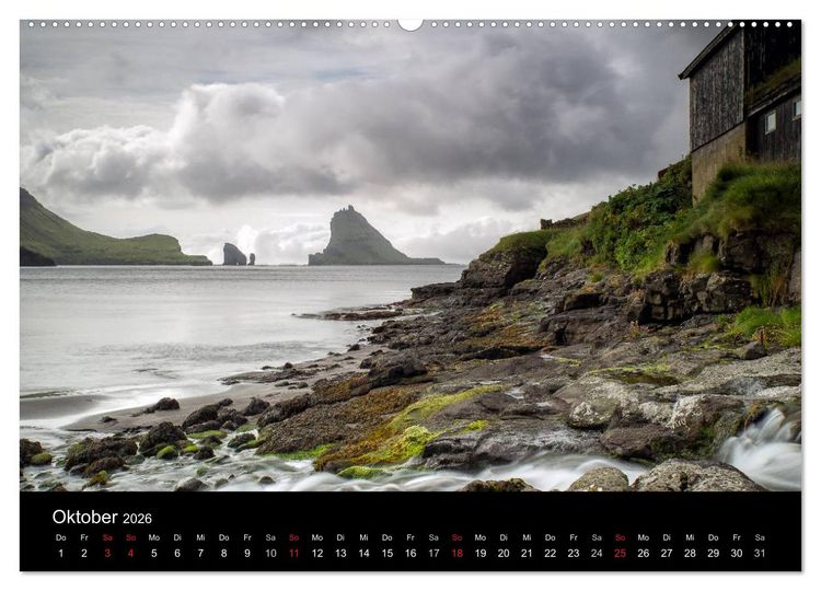 Produktbild: Wunderbare F&auml;r&ouml;er Inseln (hochwertiger Premium Wandkalender 2026 DIN A2 quer), Kunstdruck in Hochglanz