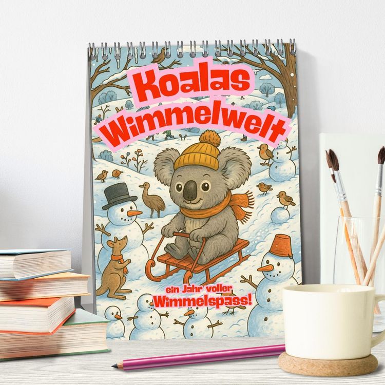 Produktbild: Koalas Wimmelwelt ein Jahr voller Wimmelspass! (Tischkalender 2026 DIN A5 hoch), CALVENDO Monatskalender