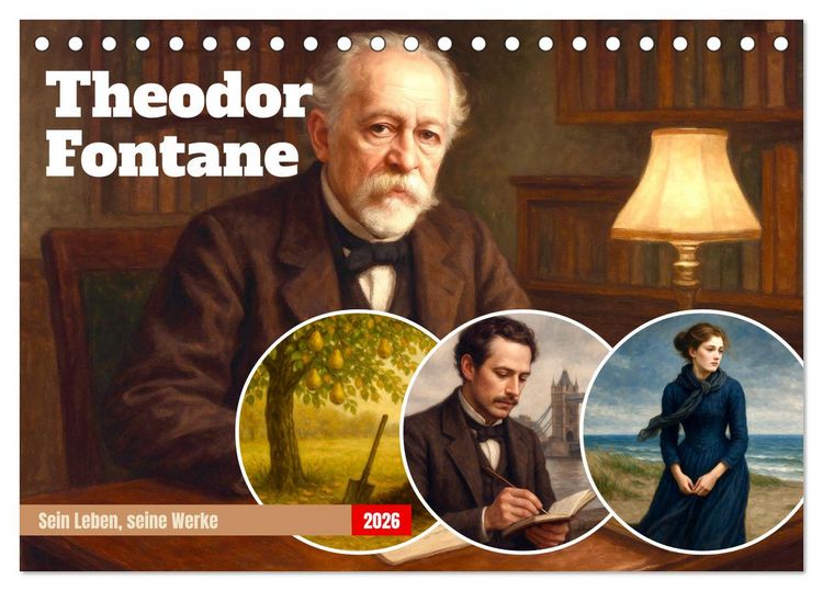 Produktbild: Theodor Fontane (Tischkalender 2026 DIN A5 quer), CALVENDO Monatskalender