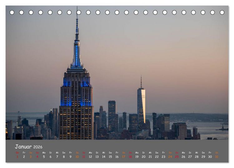 Produktbild: Faszination New York (Tischkalender 2026 DIN A5 quer), CALVENDO Monatskalender