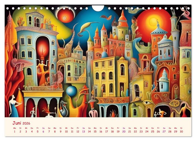 Produktbild: Absurdes Theater - In surrealen Traumwelten versinken (Wandkalender 2026 DIN A4 quer), CALVENDO Monatskalender