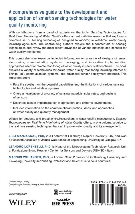Produktbild: Sensing Technologies for Real Time Monitoring of Water Quality