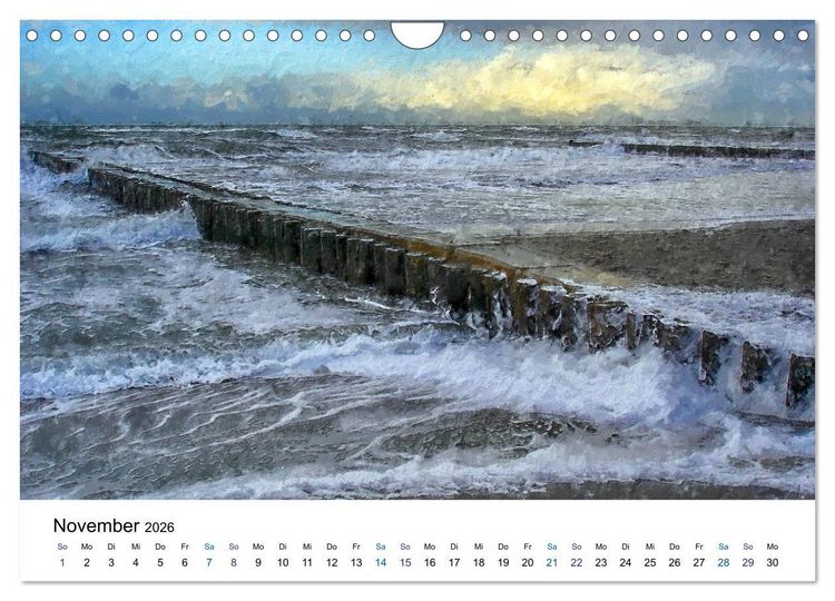 Produktbild: Landschaften auf dem Dar&szlig; in &Ouml;lfarben (Wandkalender 2026 DIN A4 quer), CALVENDO Monatskalender