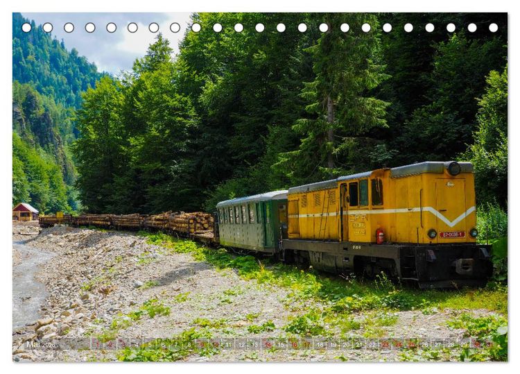 Produktbild: Waldbahnen in Rum&auml;nien - Die letzten Mocanitas (Tischkalender 2026 DIN A5 quer), CALVENDO Monatskalender