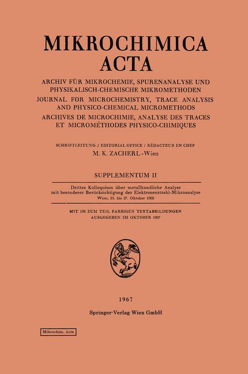 Produktbild: Drittes Kolloquium &uuml;ber metallkundliche Analyse mit besonderer Ber&uuml;cksichtigung der Elektronenstrahl-Mikroanalyse Wien, 25. bis 27. Oktober 1966