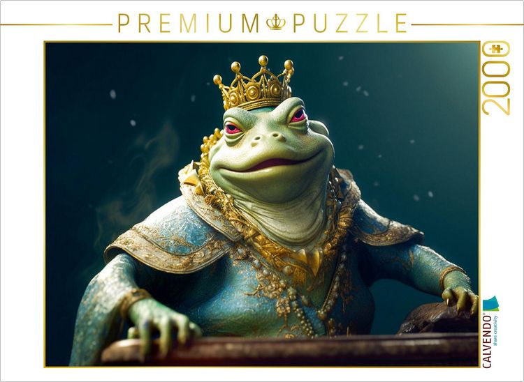Produktbild: CALVENDO Puzzle Der Froschk&ouml;nig | 2000 Teile Lege-Gr&ouml;&szlig;e 90x67cm Foto-Puzzle f&uuml;r gl&uuml;ckliche Stunden