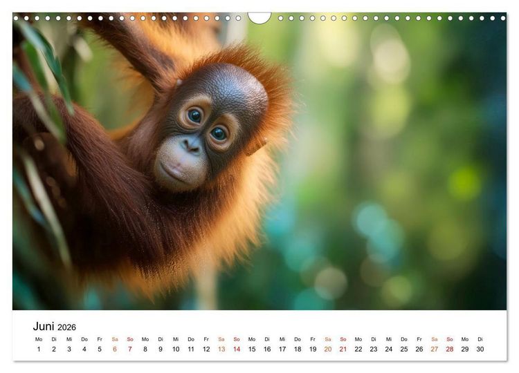 Produktbild: Orang Utans - Leben in den Baumkronen (Wandkalender 2026 DIN A3 quer), CALVENDO Monatskalender