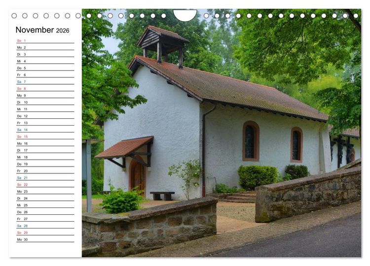 Produktbild: Sa(ar)krale Baukunst - Kapellen im Saarland (Wandkalender 2026 DIN A4 quer), CALVENDO Monatskalender