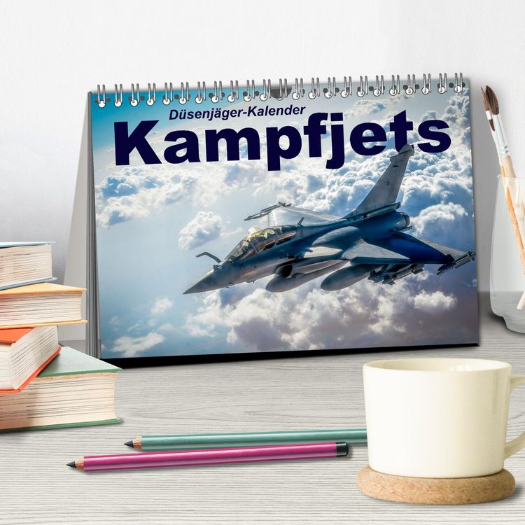 Produktbild: Kampfjets - D&uuml;senj&auml;ger-Kalender (Tischkalender 2026 DIN A5 quer), CALVENDO Monatskalender