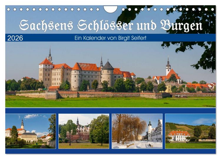 Produktbild: Sachsens Schl&ouml;sser und Burgen (Wandkalender 2026 DIN A4 quer), CALVENDO Monatskalender