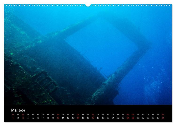 Produktbild: Abu Nuhas - Wracks im Roten Meer (hochwertiger Premium Wandkalender 2026 DIN A2 quer), Kunstdruck in Hochglanz