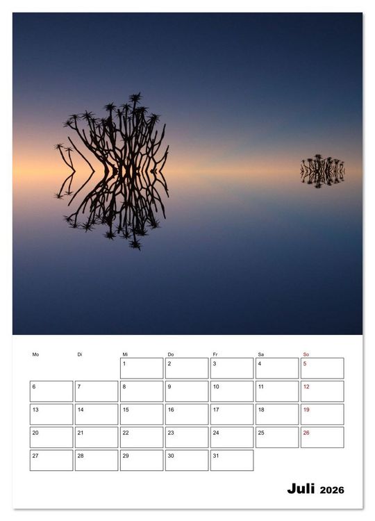 Produktbild: Fotokunst und Natur 2026 (Wandkalender 2026 DIN A4 hoch), CALVENDO Monatskalender