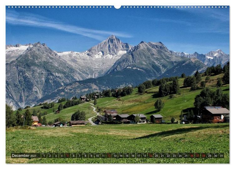 Produktbild: Valais Swiss Beauty (High Quality Premium Wall Calendar 2027 DIN A2 landscape),CALVENDO 12 Month Wall Calendar