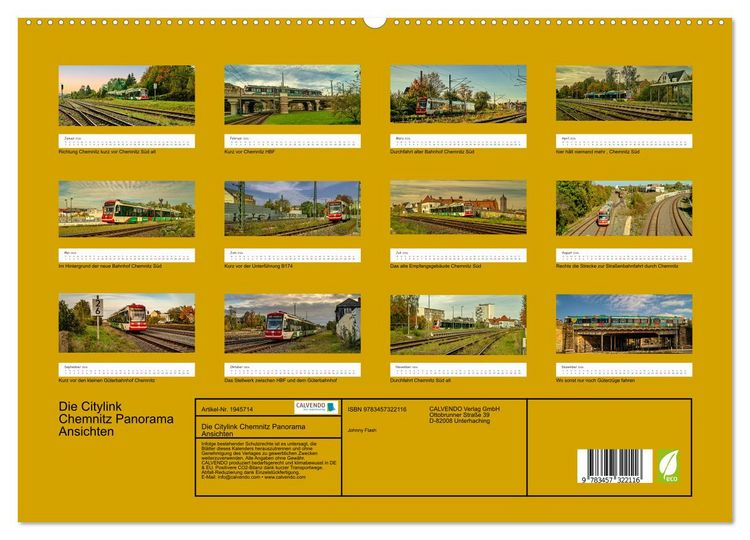 Produktbild: Die Citylink Chemnitz Panorama Ansichten (hochwertiger Premium Wandkalender 2026 DIN A2 quer), Kunstdruck in Hochglanz
