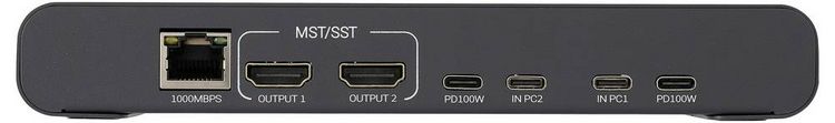 Produktbild: SpeaKa Professional SP-KVM-2P4K 2 Port KVM-Umschalter Grau (matt) HDMI&reg;, USB-A (USB 3.2 Gen 1), USB-A (USB 2.0), USB-C&reg; PD, RJ45