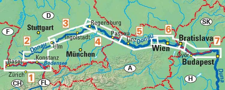 Produktbild: EuroVelo 6 (Basel - Budapest) 1: 100 000