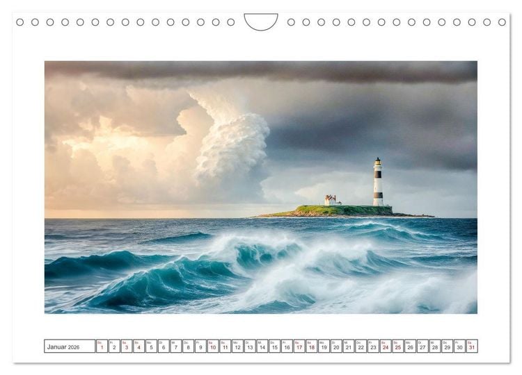 Produktbild: Nach Hause finden, die Leuchtt&uuml;rme (Wandkalender 2026 DIN A4 quer), CALVENDO Monatskalender