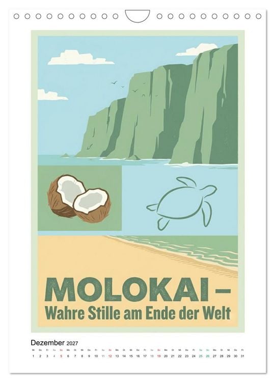 Produktbild: Sehnsucht Hawaii &ndash; Die Aloha Mid-Century Collection (Wandkalender 2027 DIN A4 hoch), CALVENDO Monatskalender