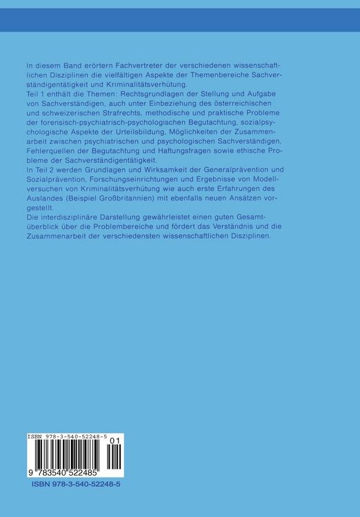 Produktbild: Der Sachverst&auml;ndige im Strafrecht Kriminalit&auml;tsverh&uuml;tung