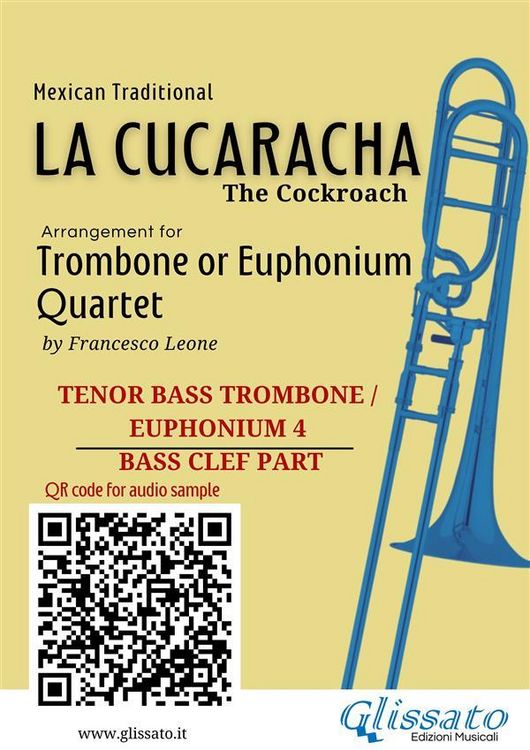 Produktbild: Trombone/Euphonium 4 part of "La Cucaracha" for Quartet