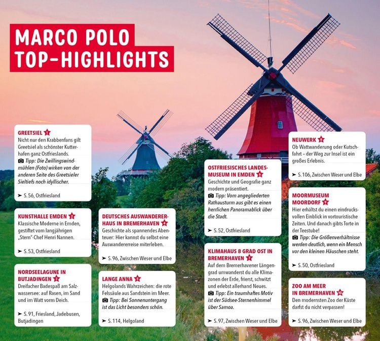 Produktbild: MARCO POLO Reisef&uuml;hrer Ostfriesland, Nordseek&uuml;ste Niedersachsen, Helgoland