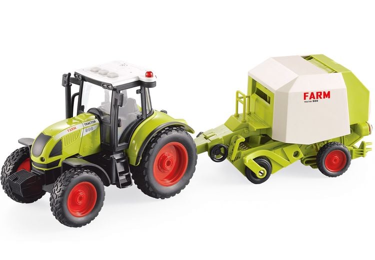 Produktbild: Speedzone Traktor mit Rundballenpresse, Licht & Sound, Friktion