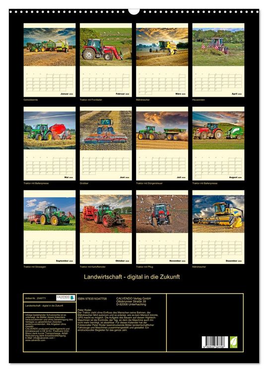 Produktbild: Landwirtschaft - digital in die Zukunft (Wandkalender 2026 DIN A2 hoch), CALVENDO Monatskalender