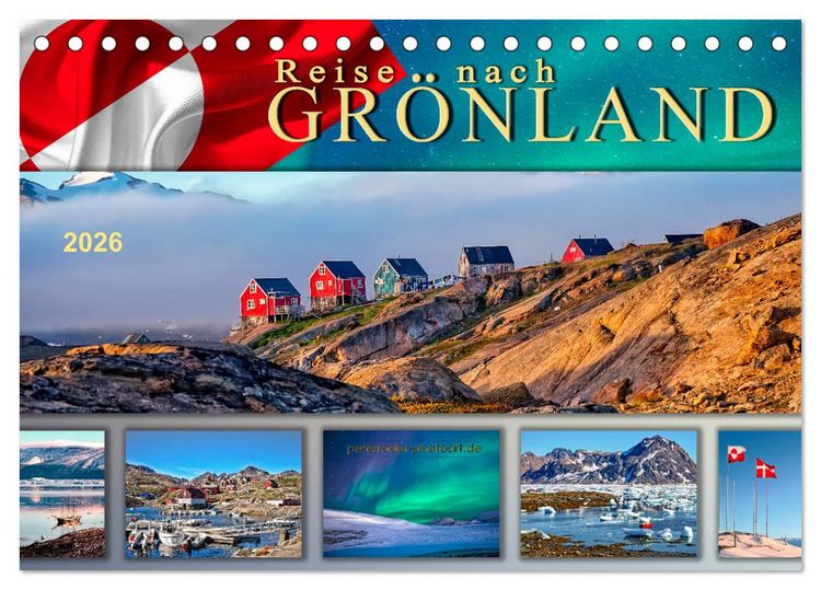 Produktbild: Reise nach Gr&ouml;nland (Tischkalender 2026 DIN A5 quer), CALVENDO Monatskalender