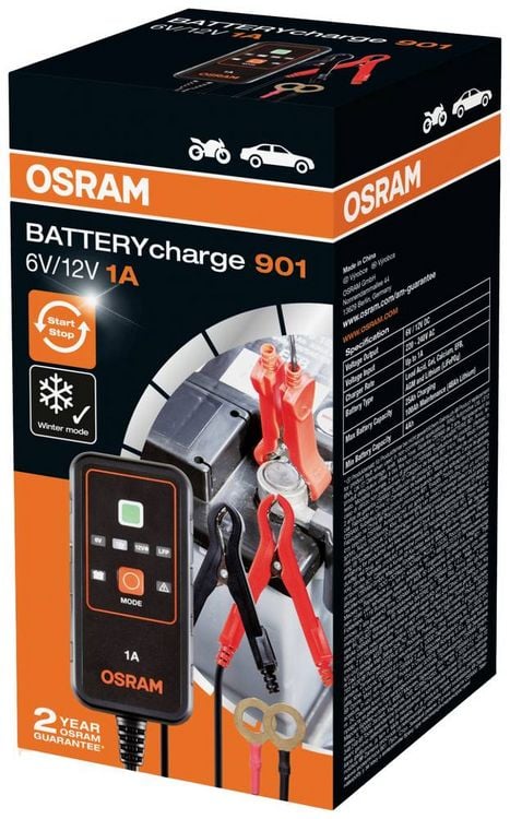 Produktbild: Osram Automotive BATTERYcharge 901 OEBCS901 Kfz-Ladeger&auml;t, Automatikladeger&auml;t 6 V, 12V 1A