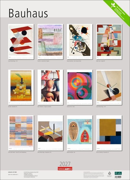 Produktbild: Bauhaus Kalender 2027
