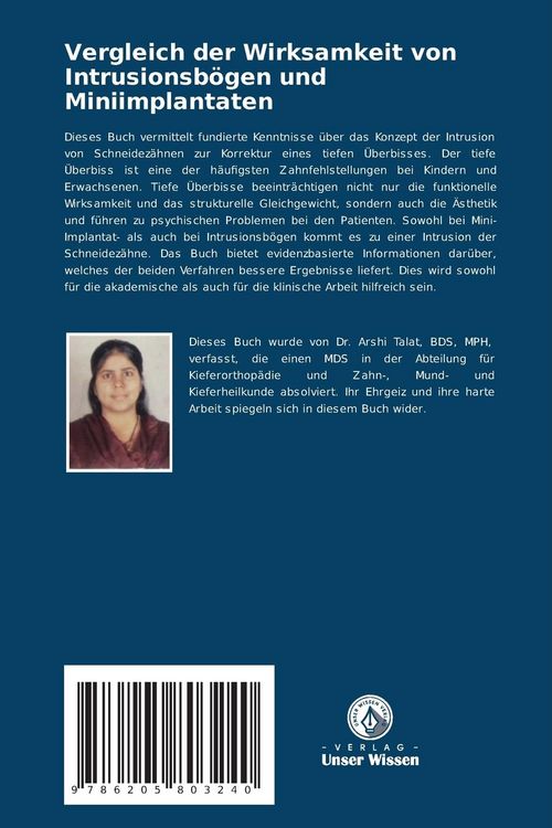 Produktbild: Vergleich der Wirksamkeit von Intrusionsb&ouml;gen und Miniimplantaten