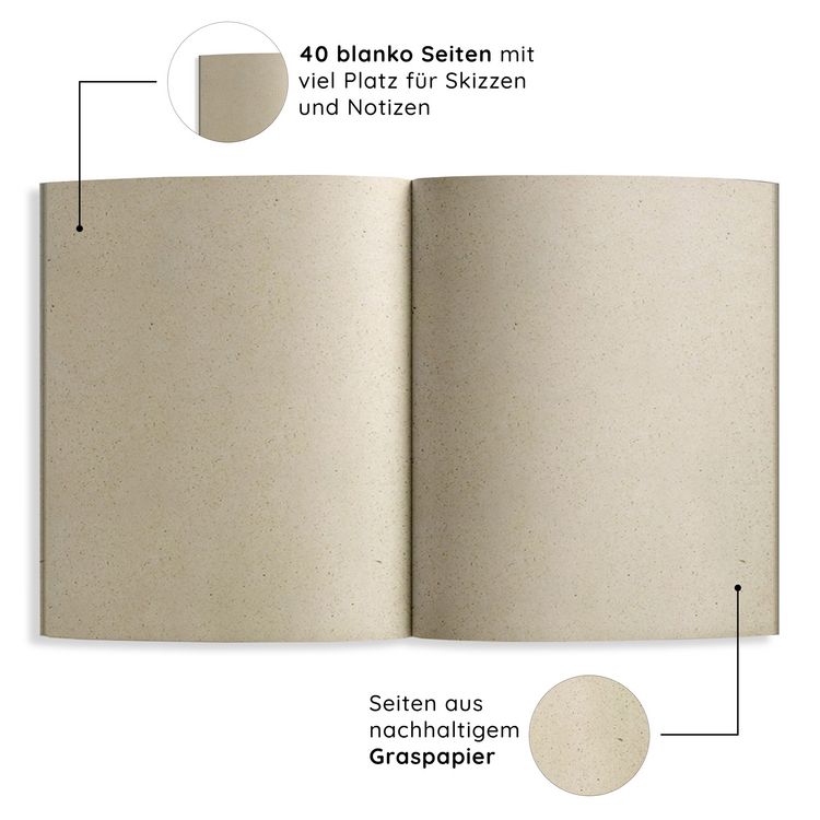 Produktbild: matabooks - A5 Notizheft aus Graspapier - Maya Farbe: Melon