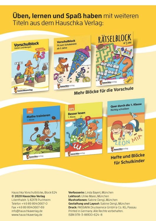 Produktbild: Vorschulblock ab 5 Jahre f&uuml;r Junge und M&auml;dchen - Logisches Denken, r&auml;tseln und knobeln