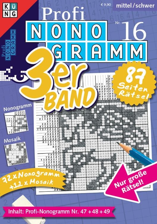 Produktbild: Profi-Nonogramm 3er-Band Nr. 16