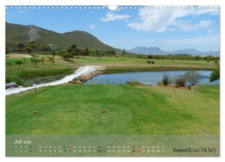 Produktbild: Golfpl&auml;tze Kapstadt - Cape Winelands und Overberg (Wandkalender 2026 DIN A3 quer), CALVENDO Monatskalender