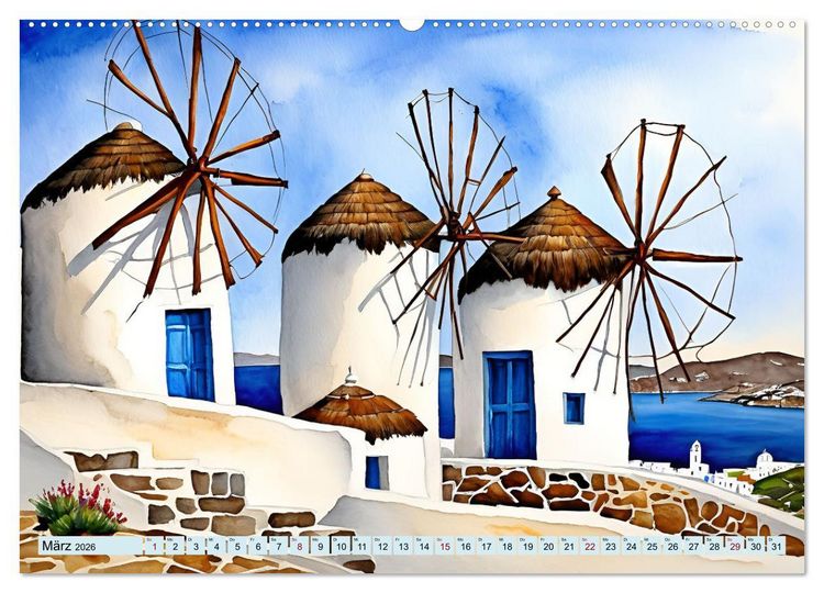 Produktbild: Kalimera Griechenland (hochwertiger Premium Wandkalender 2026 DIN A2 quer), Kunstdruck in Hochglanz