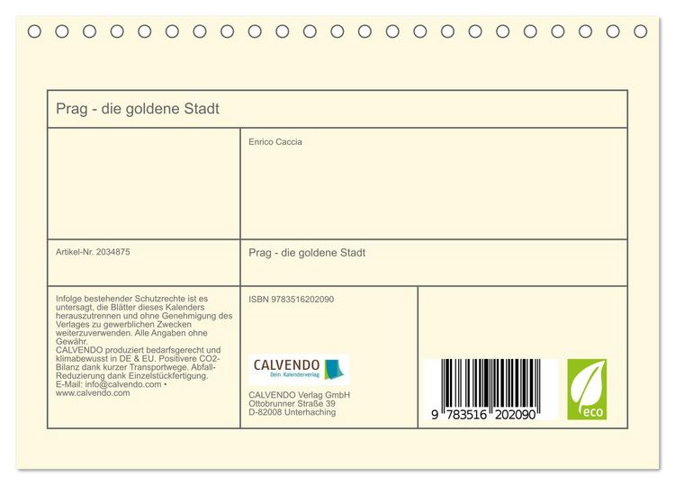 Produktbild: Prag - die goldene Stadt (Tischkalender 2026 DIN A5 quer), CALVENDO Monatskalender