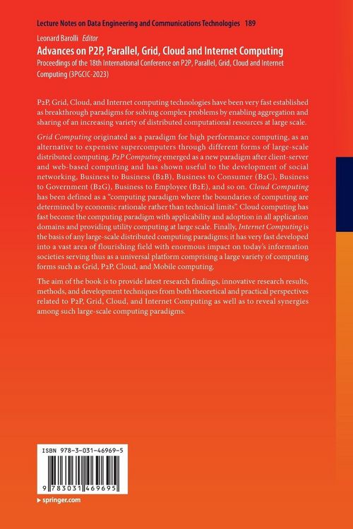 Produktbild: Advances on P2P, Parallel, Grid, Cloud and Internet Computing