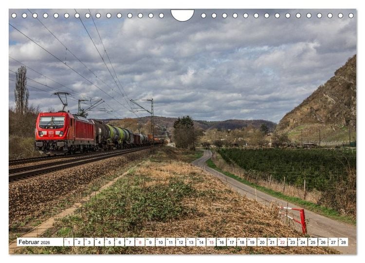 Produktbild: Eisenbahn an Rhein und Mosel 2026 (Wandkalender 2026 DIN A4 quer), CALVENDO Monatskalender