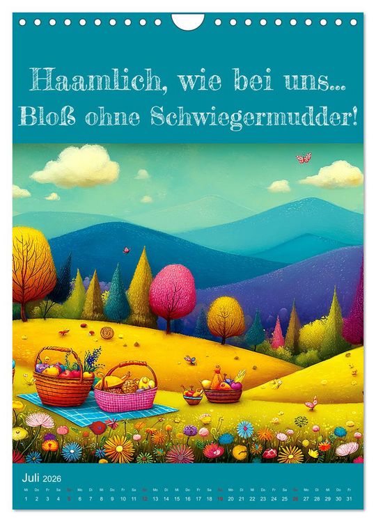Produktbild: Erzgebirge mei Haamit - Mundart-Kalender mit s&auml;chsischem Humor (Wandkalender 2026 DIN A4 hoch), CALVENDO Monatskalender