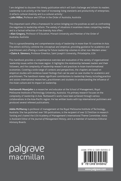 Produktbild: The Palgrave Handbook of Leadership in Transforming Asia