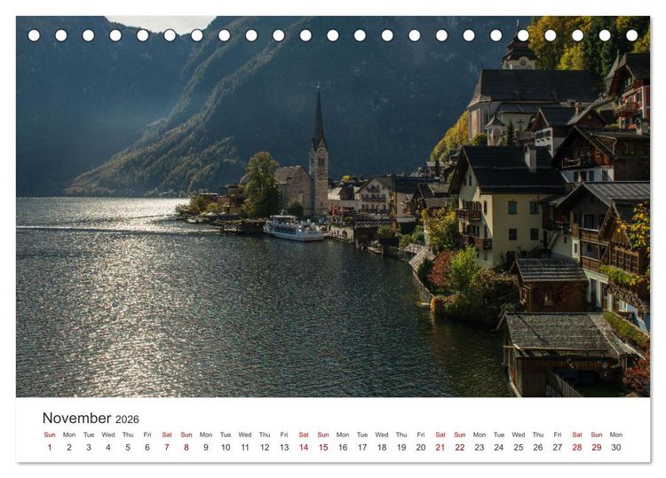 Produktbild: Hallstatt The pearl of Austria (Desk Calendar 2026 DIN A5 landscape), CALVENDO 12 Month DeskCalendar