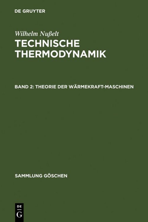 Produktbild: Theorie der W&auml;rmekraftmaschinen
