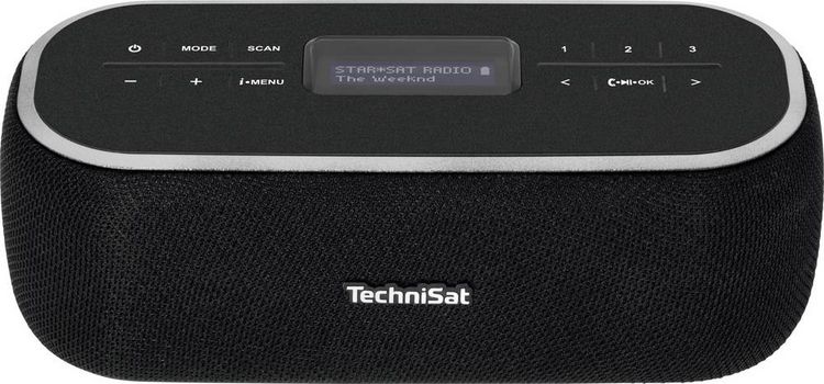 Produktbild: TechniSat DIGITRADIO BT 1 Tischradio DAB+, UKW AUX, Bluetooth&reg; Freisprechfunktion, Inkl. Mikrofon, Weckfunktion, wiederaufladbar Schwarz