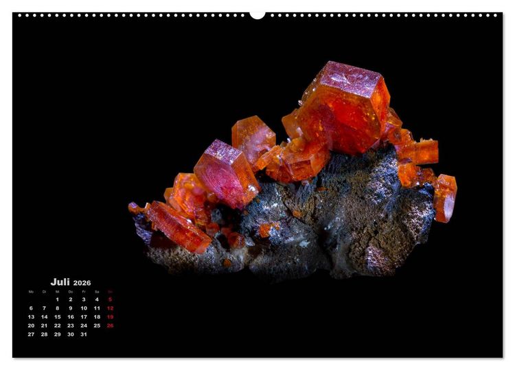 Produktbild: MINERALIEN designed by nature (Wandkalender 2026 DIN A2 quer), CALVENDO Monatskalender
